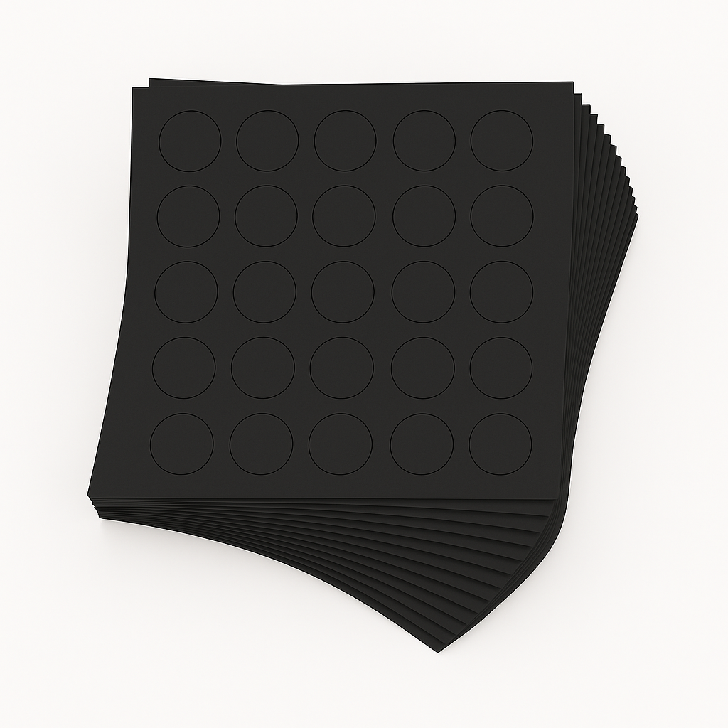 KwikCaps Self Adhesive Screw Cover Caps - Soft Black / Black (044) U899 ST9 / U999 TM9