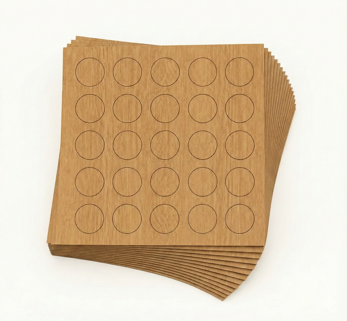 KwikCaps Self Adhesive Screw Cover Caps - Light Calais Oak (142) H1319 ST11