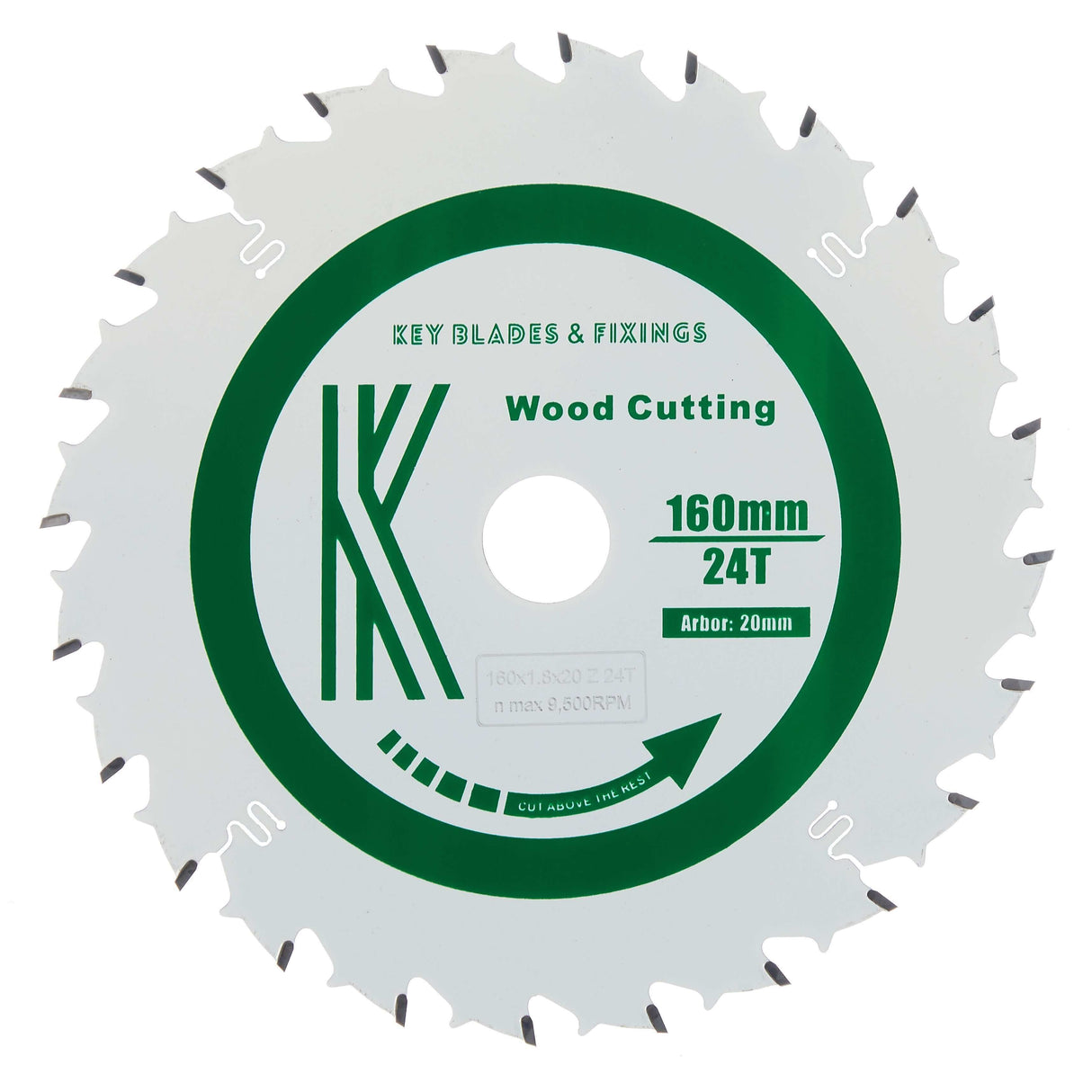 160mm x 20mm x 1.8mm 24 Tooth HKC Track Circular Saw Blade - 2102 - Bedrooms Plus