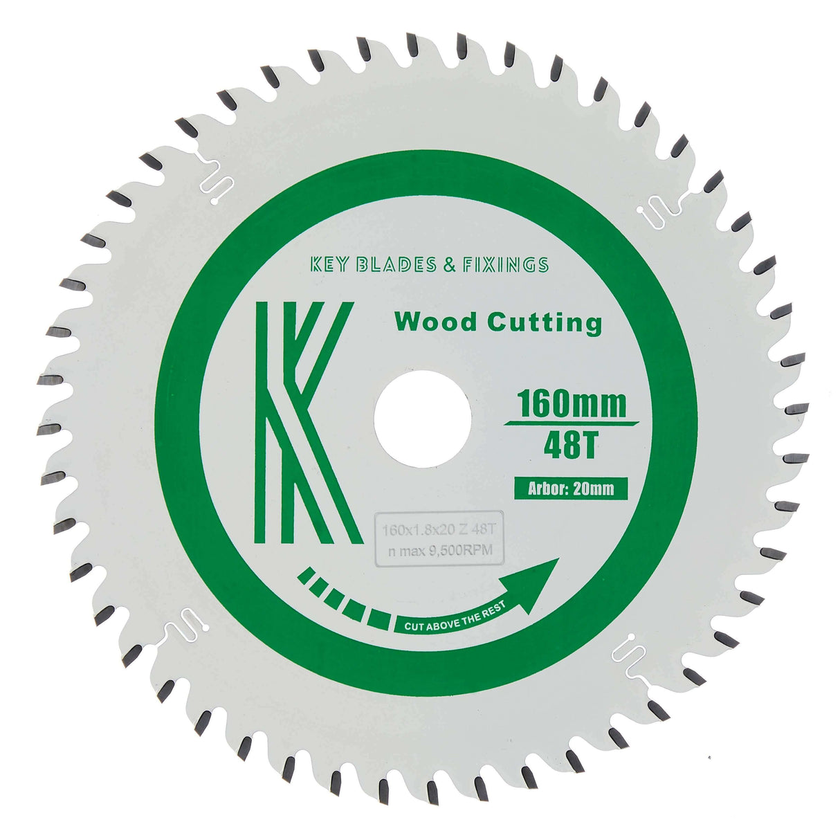 160mm x 20mm x 1.8mm HKC 48 Tooth Track Circular Saw Blade - 2103 - Bedrooms Plus