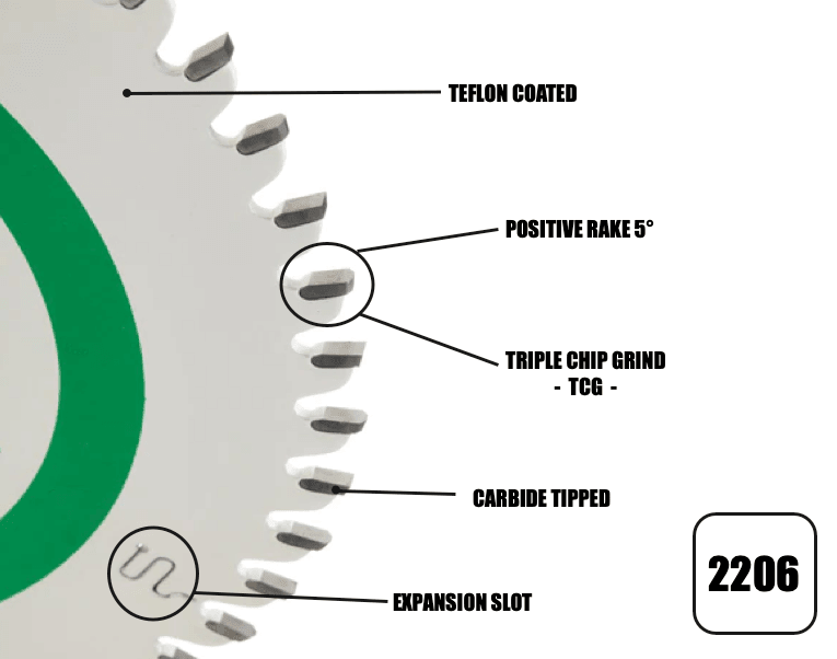 160mm x 20mm x 2.2mm 48 Tooth TCG Track Saw (Solid Surface) Circular Saw Blade - 2206 - Bedrooms Plus