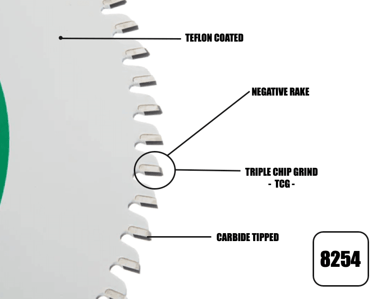 254mm x 30mm x 2.4mm 80 Tooth Triple Chip (MFC & Laminates) 8254 Circular Saw Blade - Bedrooms Plus