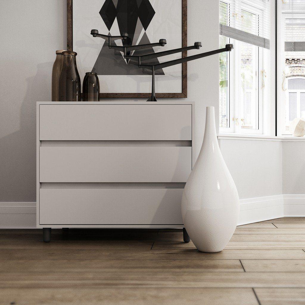 3 Drawer Soft Close Soft Close Bedside Chest Of Drawers Table - Bedrooms Plus