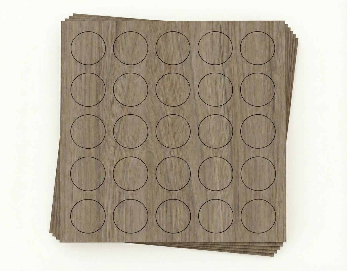 KwikCaps Self Adhesive Screw Cover Caps - Grey Arizona Oak / Shorewood (375) H1150 ST10 / H3090 ST19