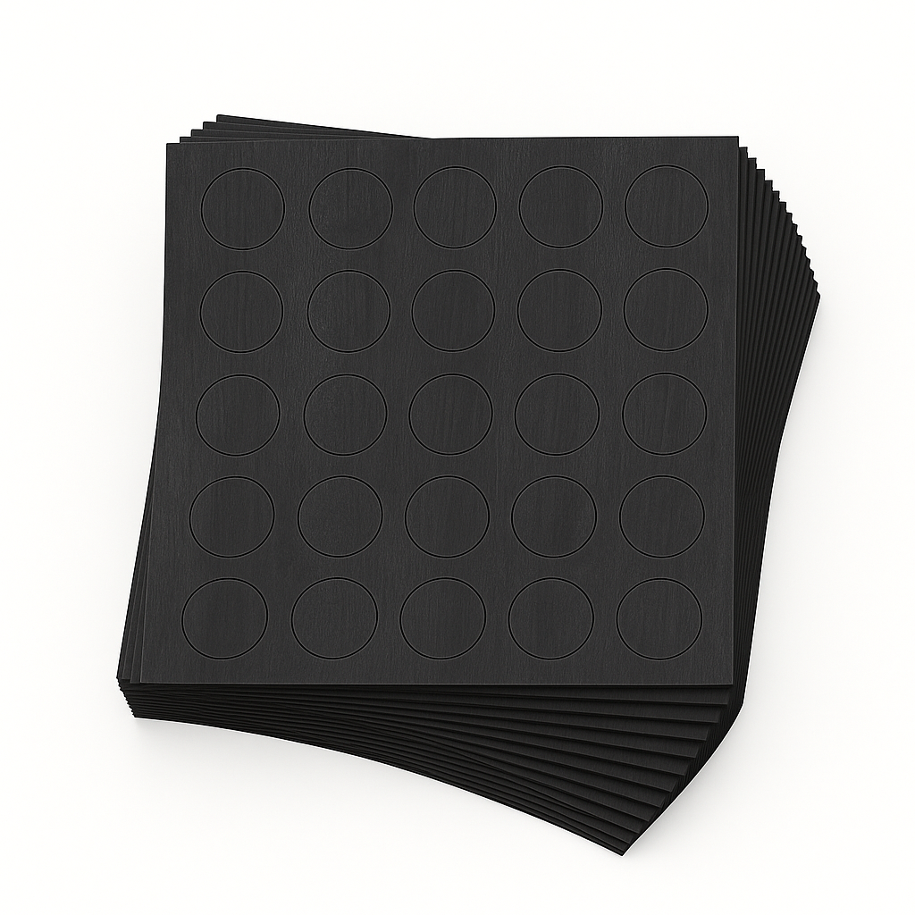 KwikCaps Self Adhesive Screw Cover Caps - Anthracite Sherman Oak / Finsa Roble Azabache Atlas 75V (529) H1346 ST32