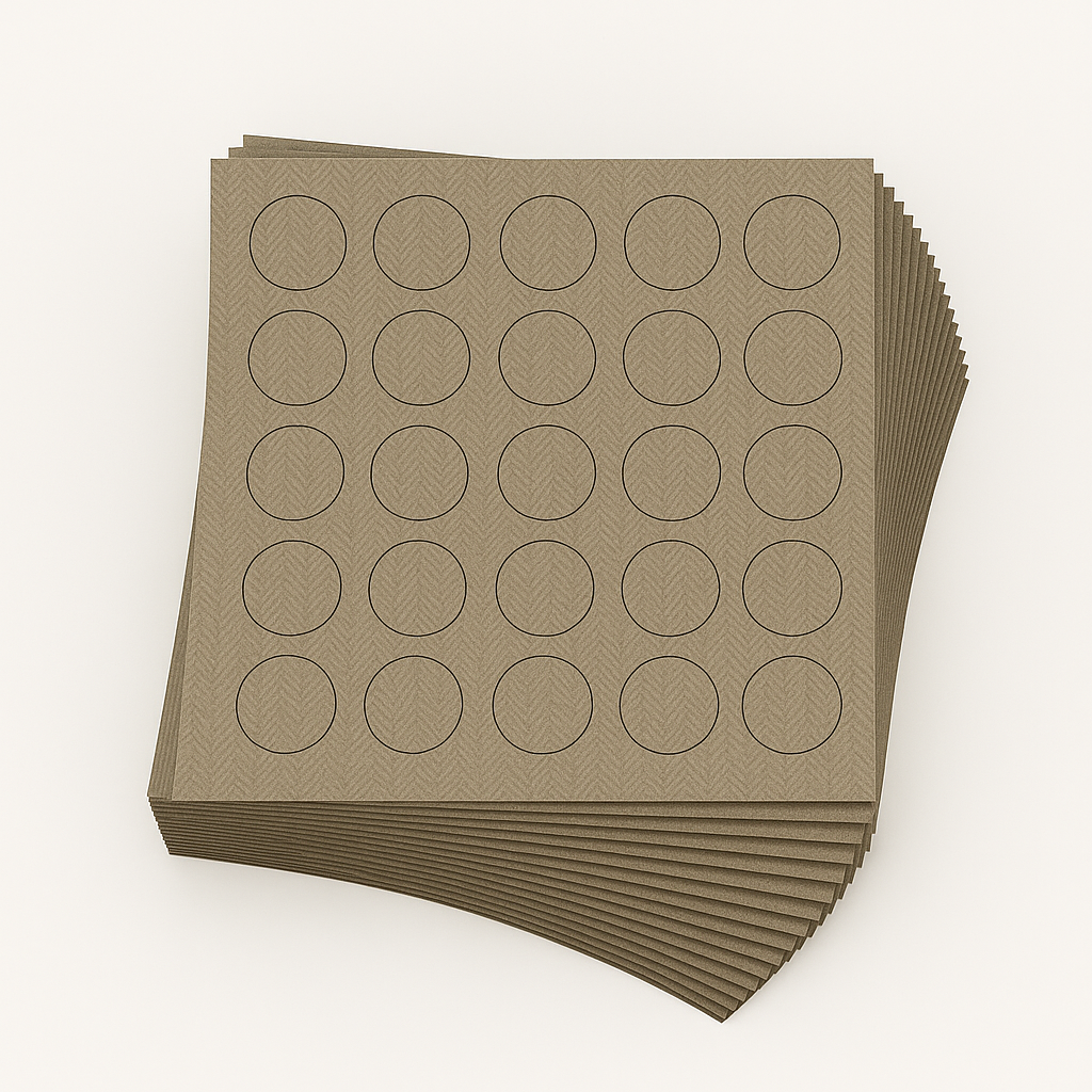 Capsules de vis autocollantes KwikCaps - Laine beige tissée Unilin - 0F599 Chevrons (Structure M03) (644)