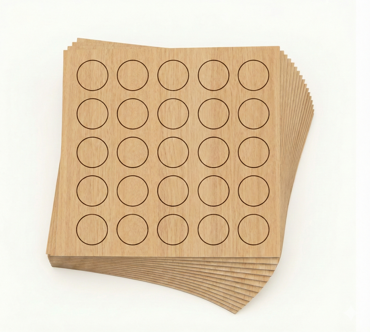 KwikCaps Cache-vis auto-adhésifs - Light Sorano (Ferrara) Oak Egger H1334 / Vicenza Oak Egger 3157 (875)