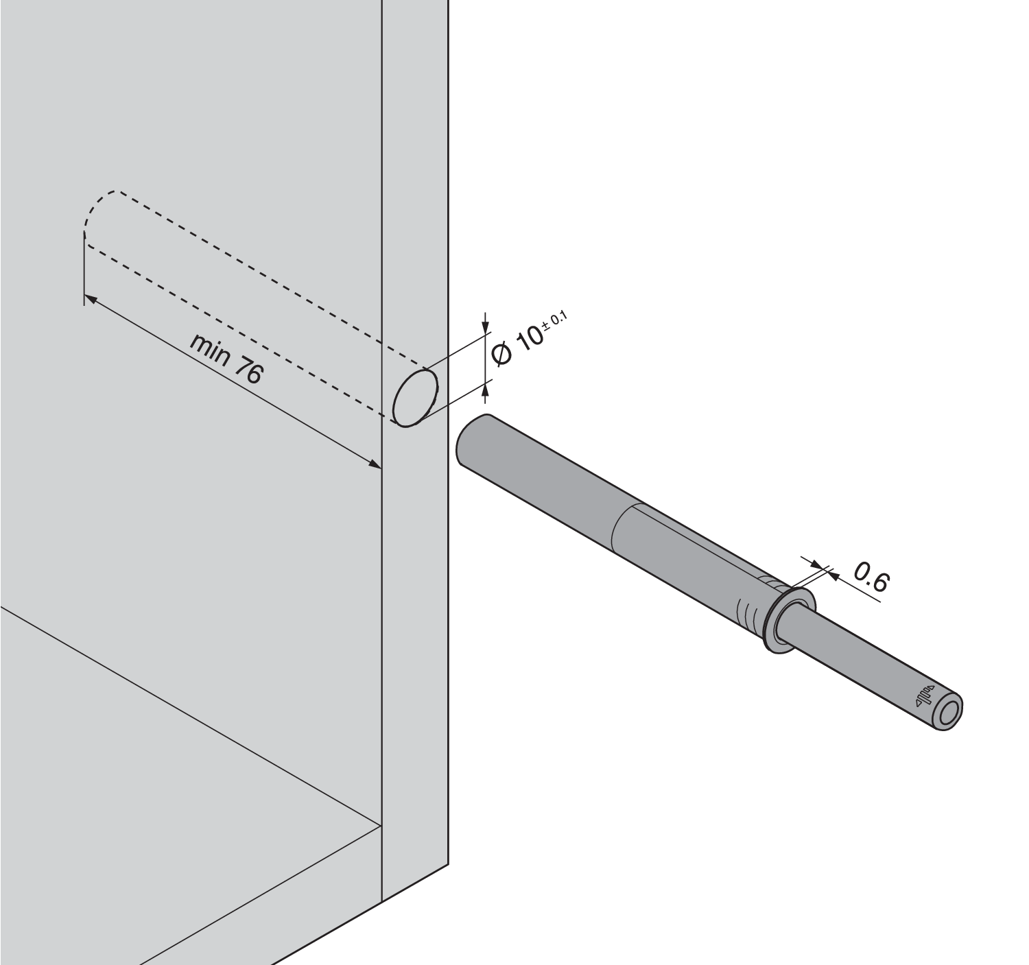 Blum Tip-On for Doors. Long Version With Magnet - Carbon Black / Platinum Grey / Silk White 956A1004