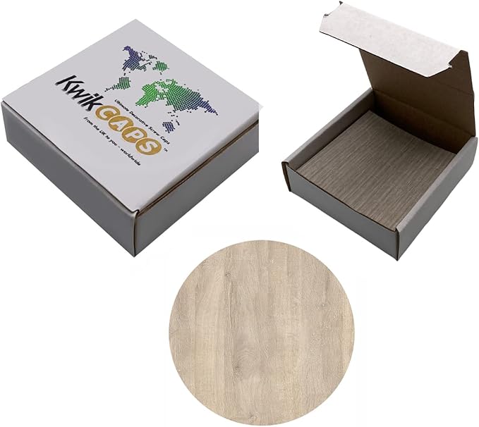 KwikCaps Self Adhesive Screw Cover Caps - Sand Beige Whiteriver Oak (157) H1312 ST10