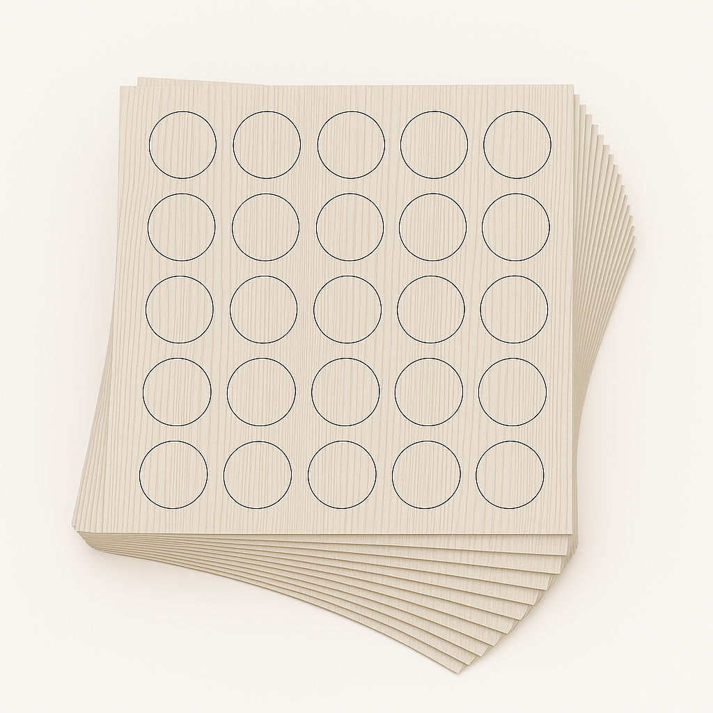 KwikCaps Self Adhesive Screw Cover Caps - White Avola H1474 ST22