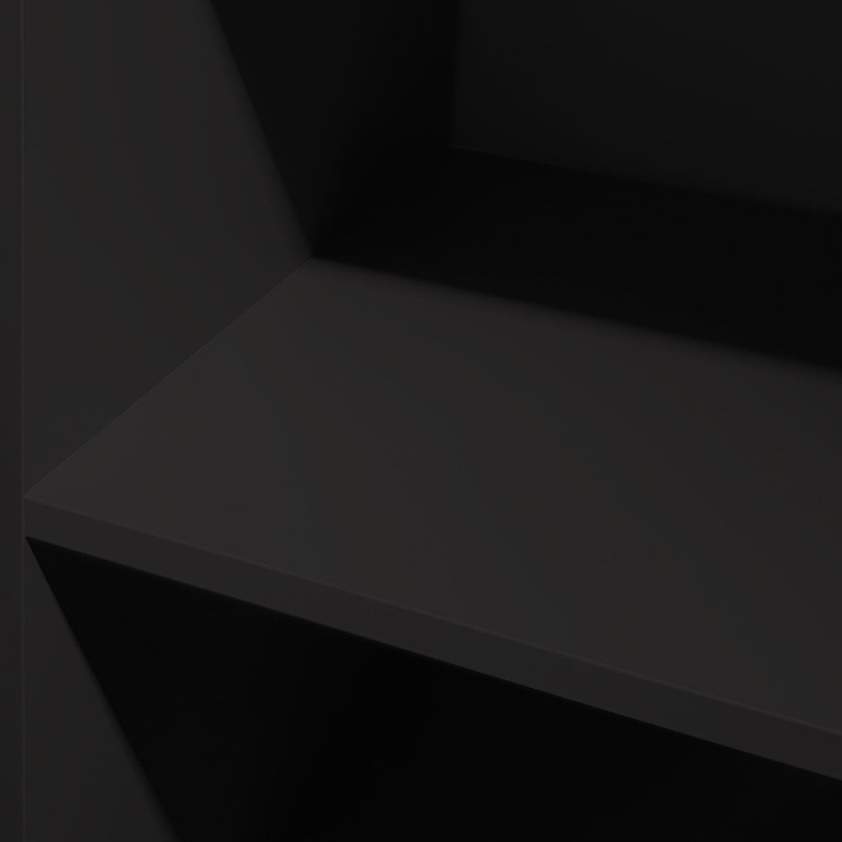 Black Wardrobe Shelving Unit with 5 Shelves and Hanging Bars - Bedrooms Plus