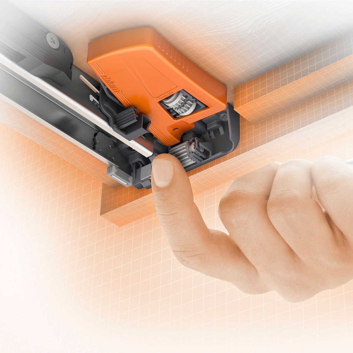 Blum 760H4000S Movento Blumotion Soft Close Drawer Runner - Full Extension 40KG 400mm - Locking Devices Included - Bedrooms Plus