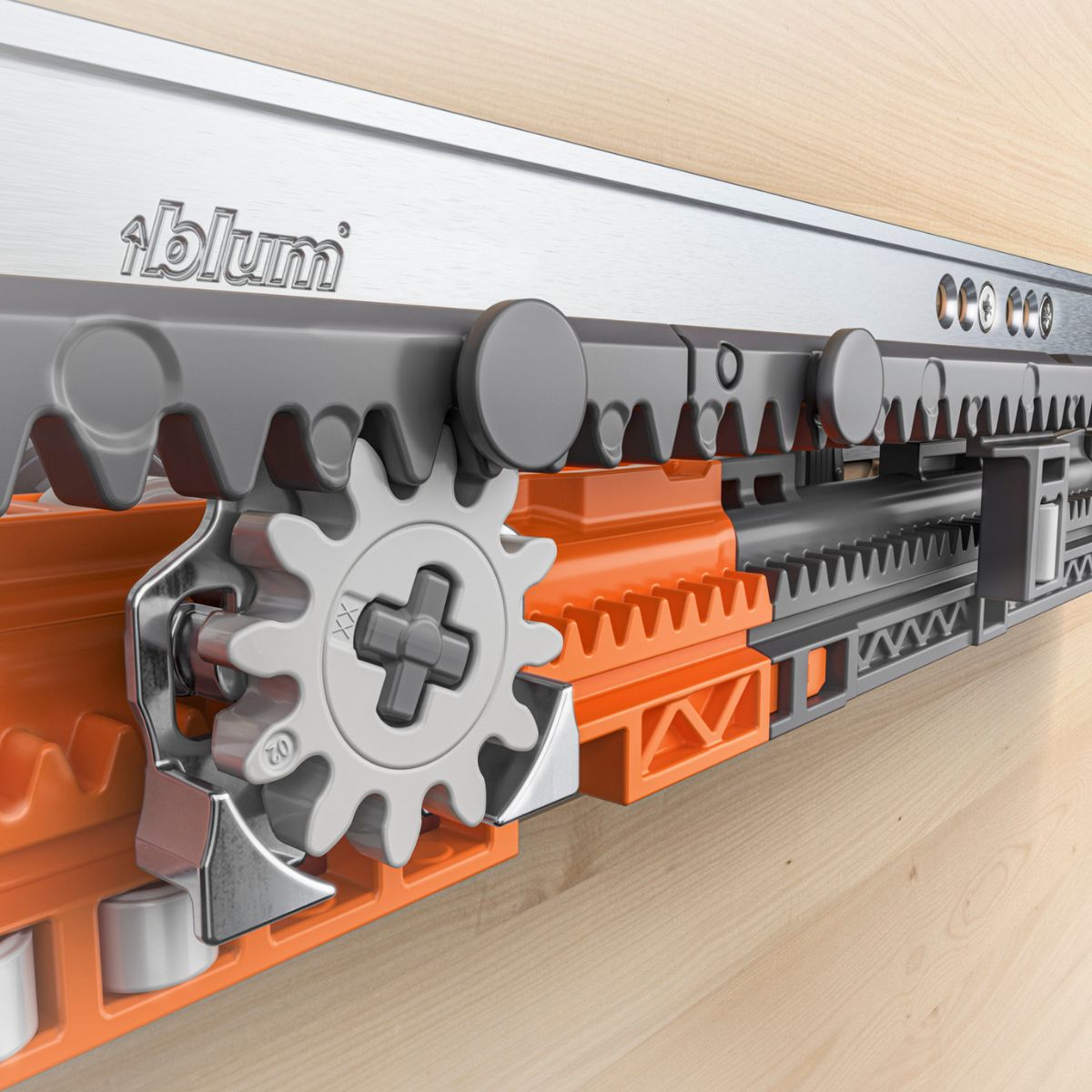 Blum 760H4000S Movento Blumotion Soft Close Drawer Runner - Full Extension 40KG 400mm - Locking Devices Included - Bedrooms Plus