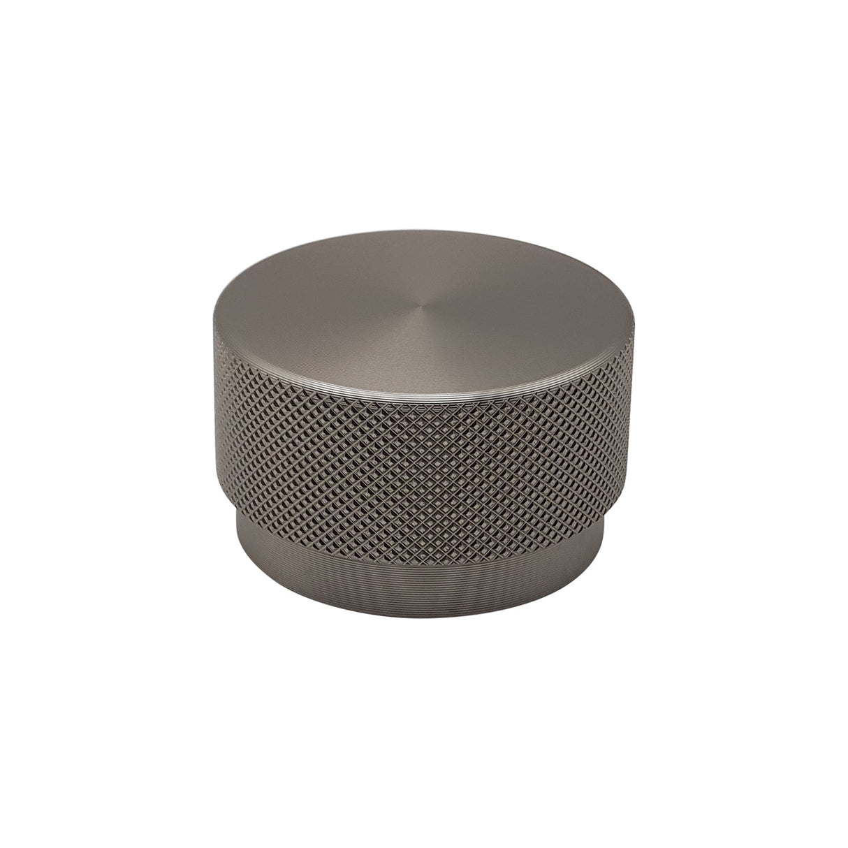 Broxburn Knurled Knob Handle – Stainless Steel Effect Cabinet, Drawer & Cupboard Pull - Bedrooms Plus