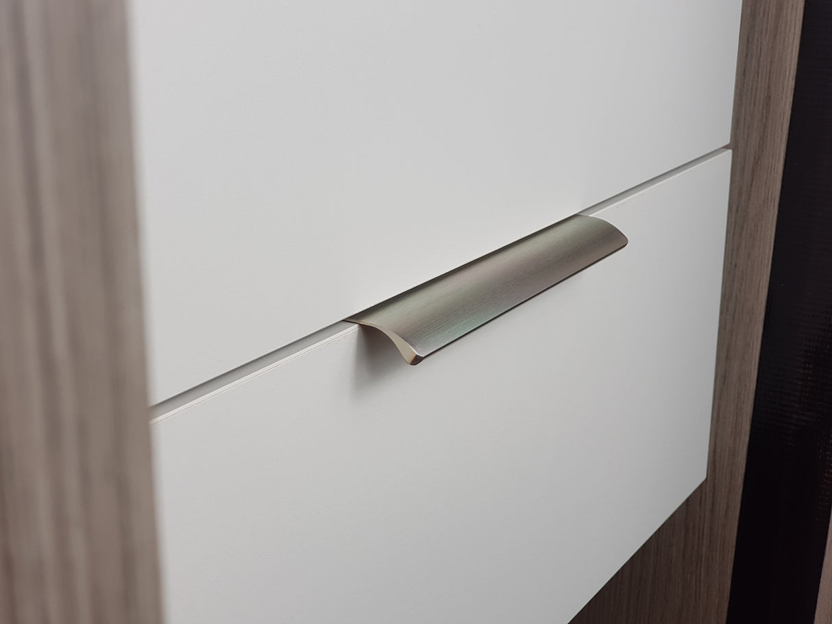 Brushed Inox Aluminium Cabinet Handle – Modern Cupboard, Drawer & Door Pull (Pack of 10) - Bedrooms Plus