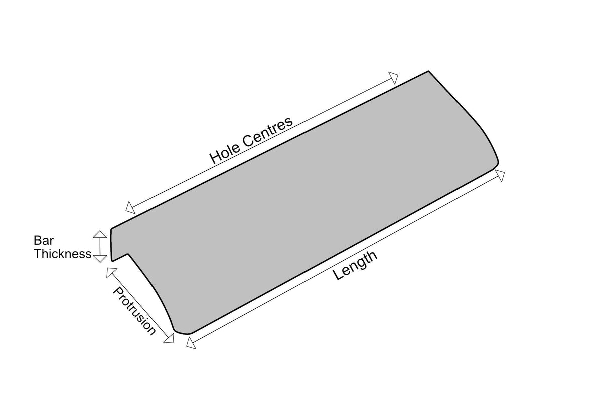 Brushed Inox Aluminium Cabinet Handle – Modern Cupboard, Drawer & Door Pull (Pack of 10) - Bedrooms Plus