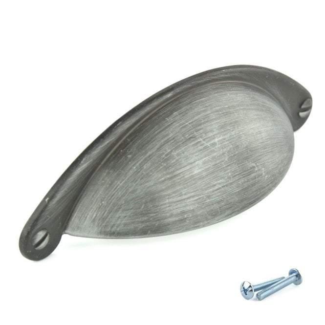 Brushed Iron Drawer Cup Pull Handle – M4TEC Forfar Z3 - Bedrooms Plus