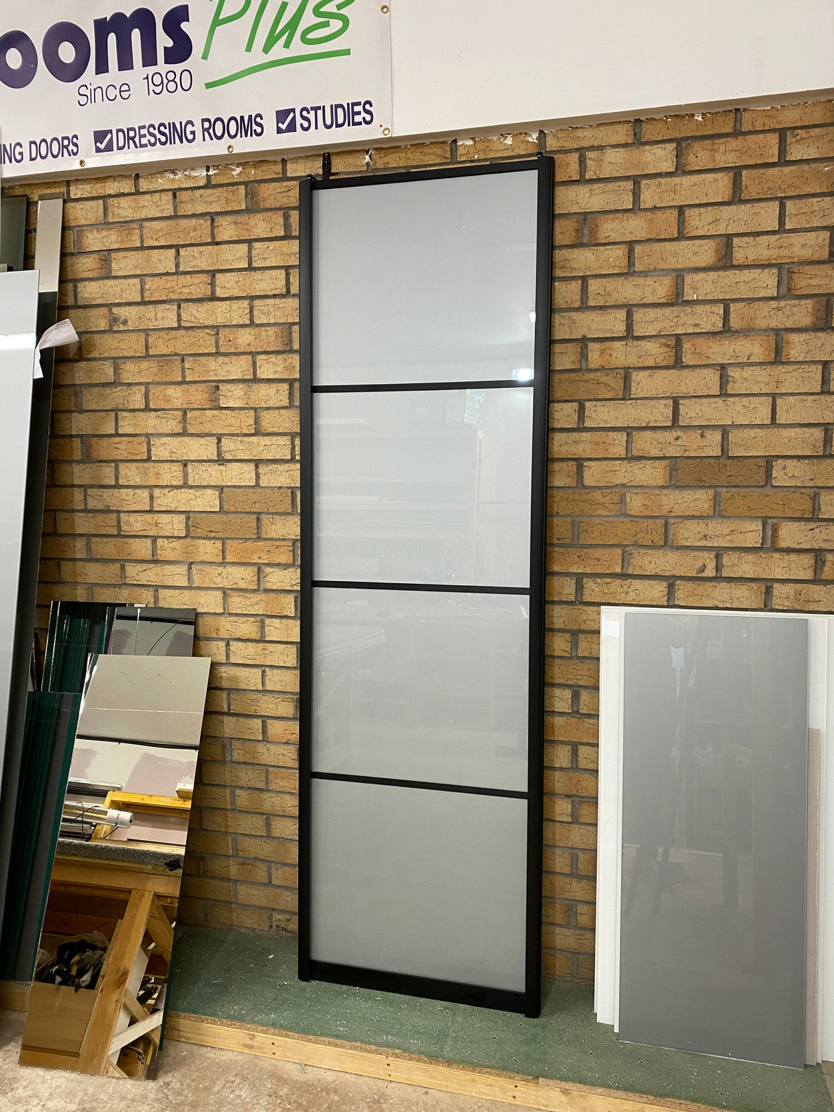 Curve Grey Glass & Mirror Sliding Door Wardrobe Kit 4 Panel - Bedrooms Plus