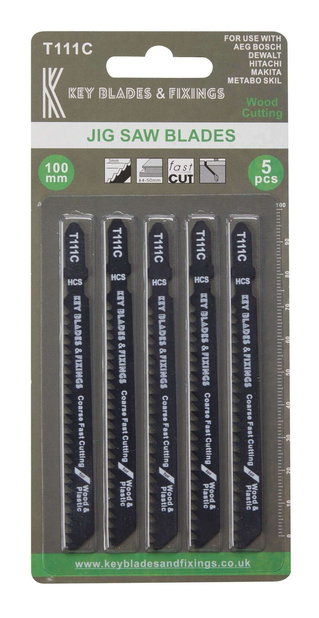 Key Blades T111C Jigsaw Blades 5 Pack - 1133