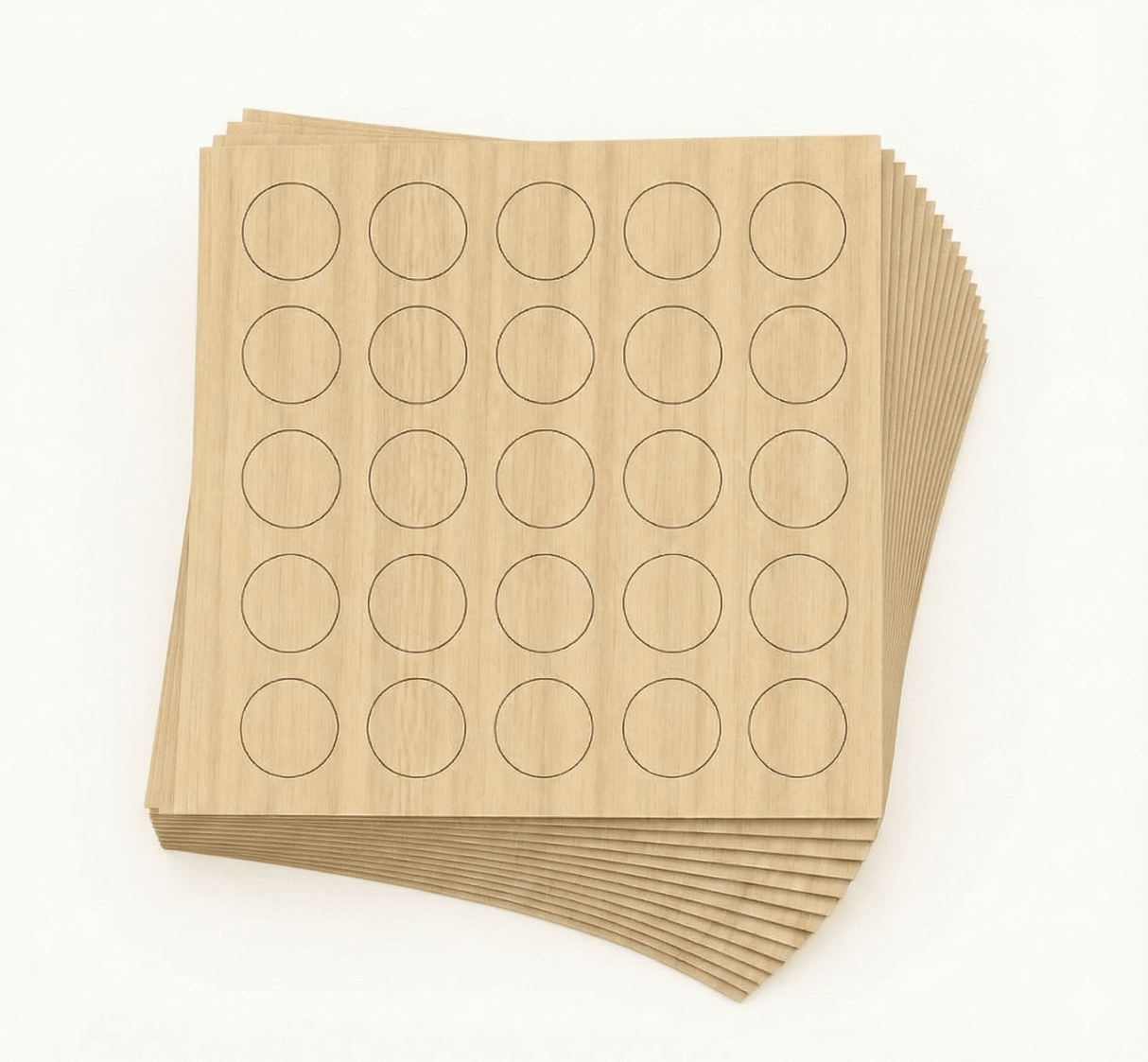 KwikCaps Self Adhesive Screw Cover Caps - Finsa Japanese Ash Atlas 77E (860) - Bedrooms Plus