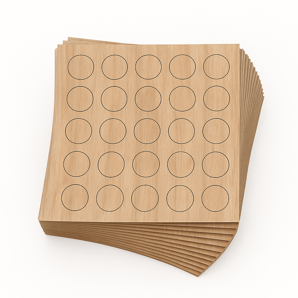 KwikCaps Self Adhesive Screw Cover Caps - Natural Sheffield Acacia / Finsa Roble Hera Sega 41G (871) H1242 ST10 - Bedrooms Plus