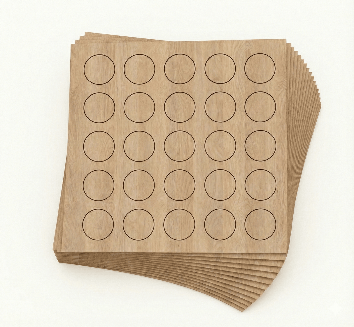 KwikCaps Self Adhesive Screw Cover Caps - Sand Gladstone Oak / Bleached Cuneo Oak (175) H3309 ST32 / H3311 TM28 - Bedrooms Plus