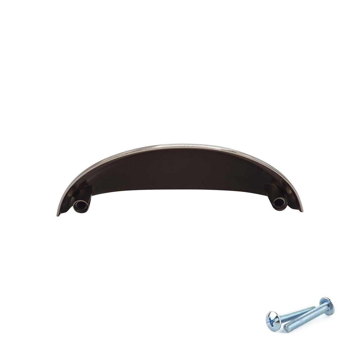 M4TEC 77mm Brushed Nickel Cup Handle - Modern Zinc Kitchen Cabinet & Drawer Pull (VG6 Series) - Bedrooms Plus