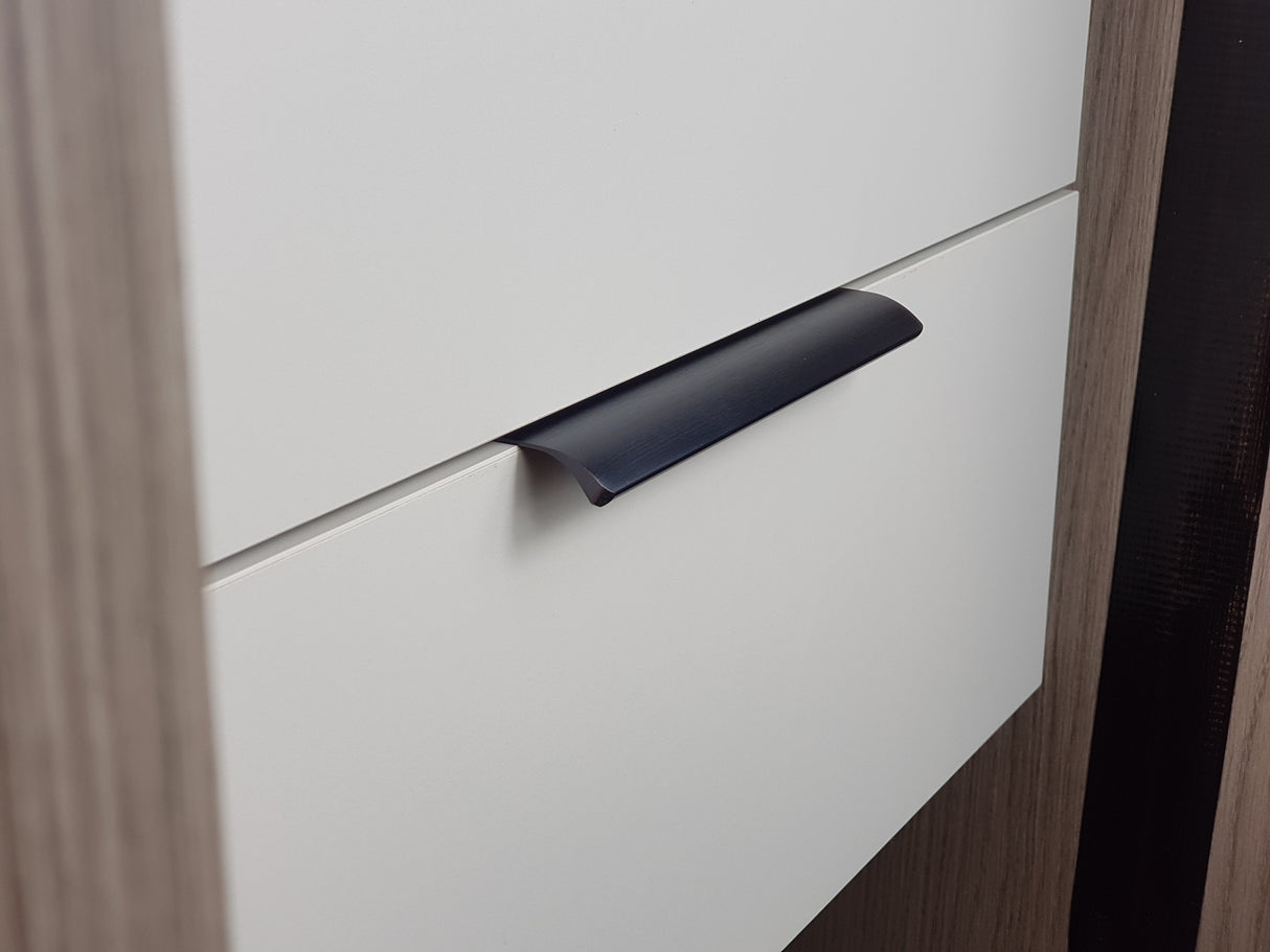M4TEC Alva Anthracite Bar Pull Handle – Modern Aluminium Cabinet, Drawer & Cupboard Door Pull (VD3) - Bedrooms Plus