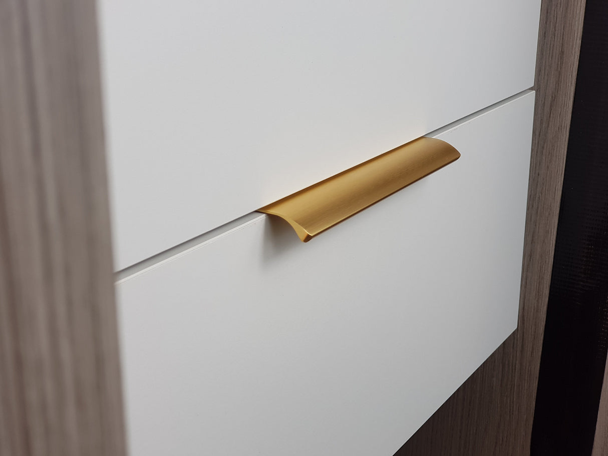 M4TEC Alva Bar Pull Handle Brushed Brass Door, Drawer & Cupboard VD3 - Bedrooms Plus