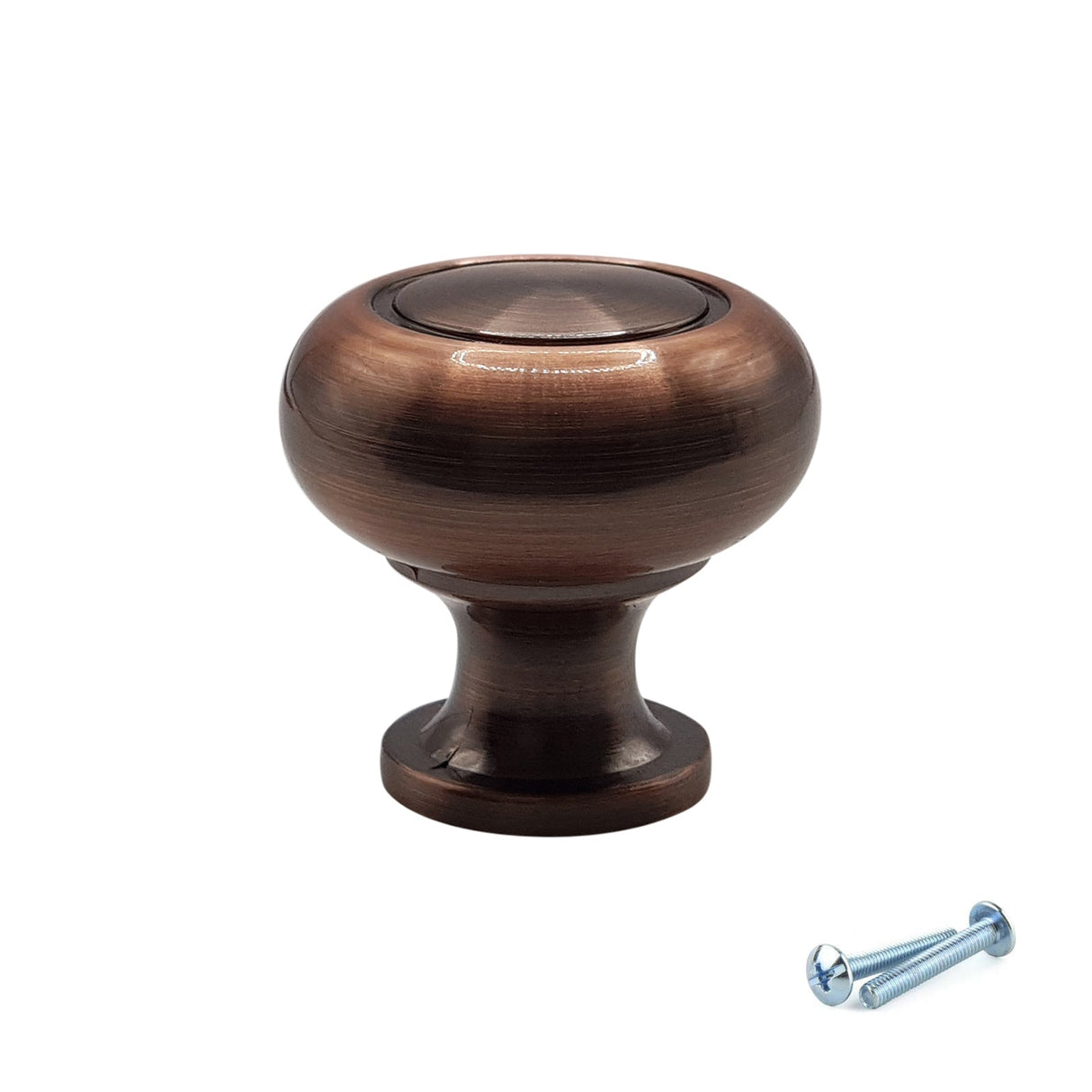 M4TEC Antique Copper Knob Handle – VH5 Series (30mm Cabinet, Drawer & Cupboard Knob) - Bedrooms Plus