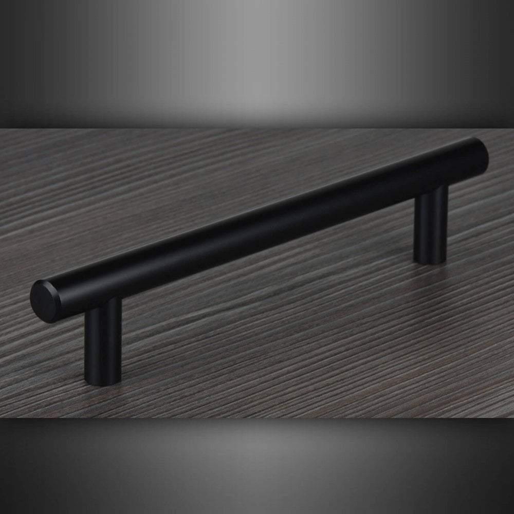 M4TEC Ballater D5 Black T - Bar Handle – Modern Cabinet, Cupboard & Door Handle - Bedrooms Plus
