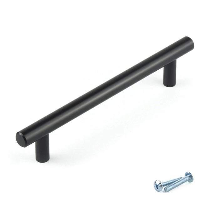 M4TEC Ballater D5 Black T - Bar Handle – Modern Cabinet, Cupboard & Door Handle - Bedrooms Plus