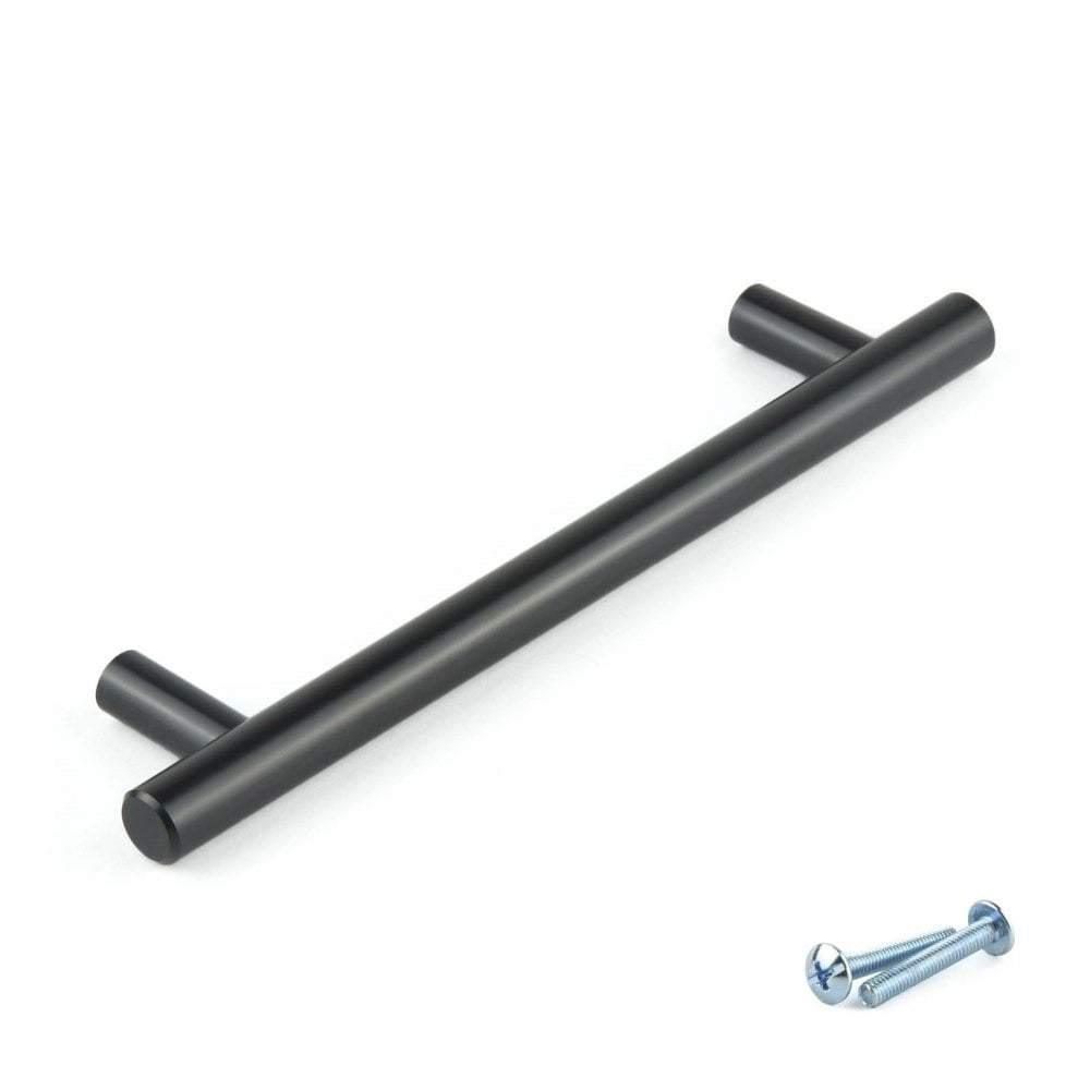 M4TEC Ballater D5 Black T - Bar Handle – Modern Cabinet, Cupboard & Door Handle - Bedrooms Plus