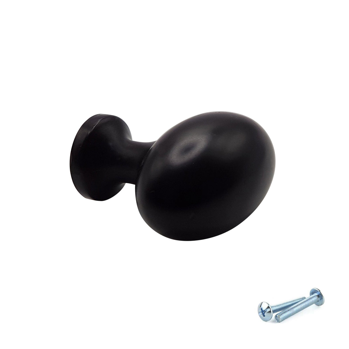 M4TEC Black Oval Knob Handle – VG8 Series (36mm Cabinet, Drawer & Cupboard Knob) - Bedrooms Plus
