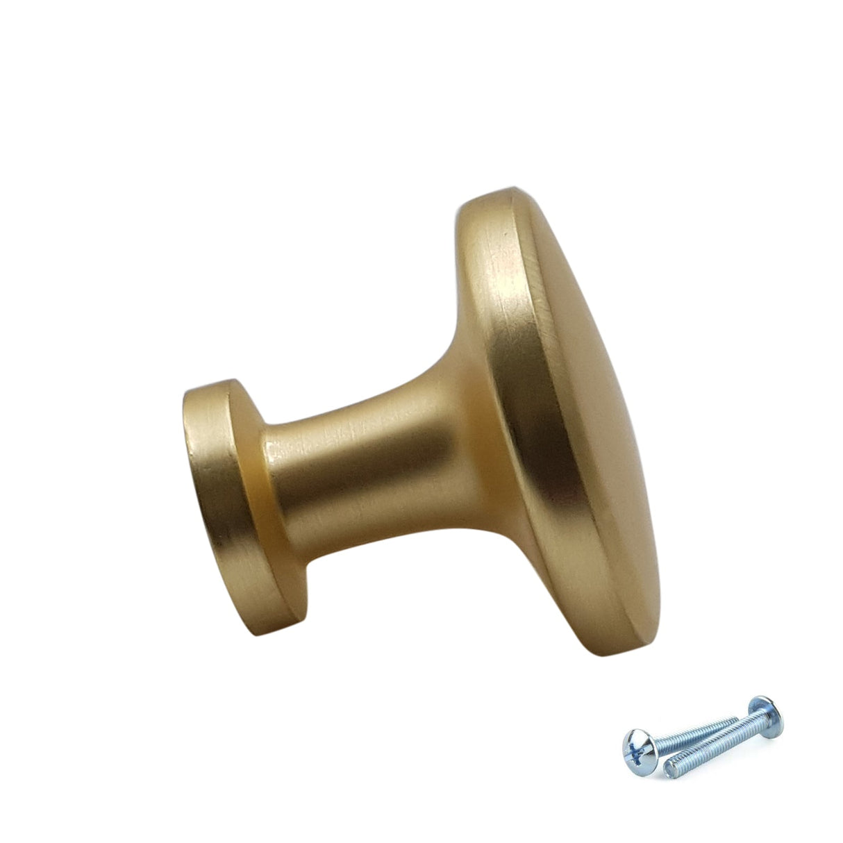 M4TEC Brushed Brass Cabinet Knob – 28mm Drawer & Cupboard Door Handle VF8 Series - Bedrooms Plus