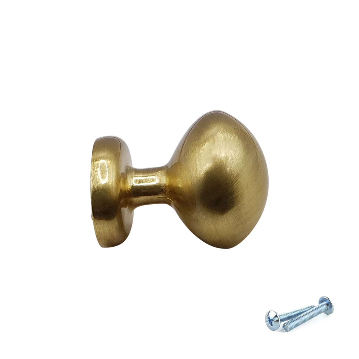 M4TEC Brushed Brass Cabinet Knob – 34mm Drawer & Cupboard Door Handle (VF9 Series) - Bedrooms Plus