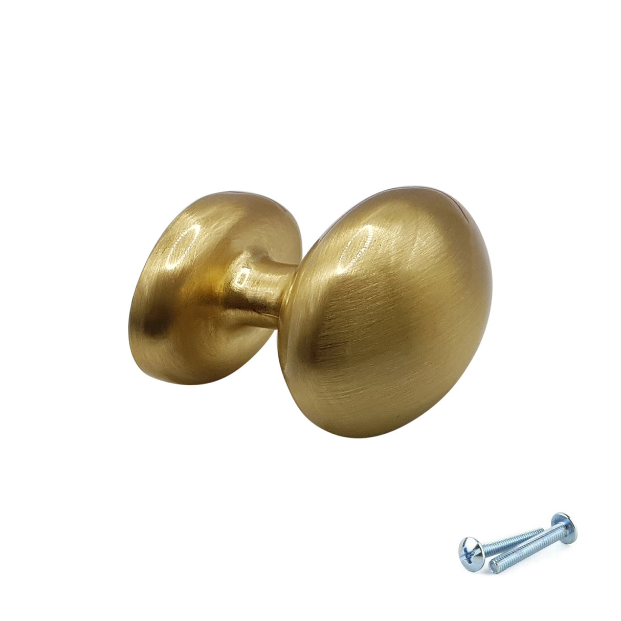 M4TEC Brushed Brass Cabinet Knob – 34mm Drawer & Cupboard Door Handle (VF9 Series) - Bedrooms Plus