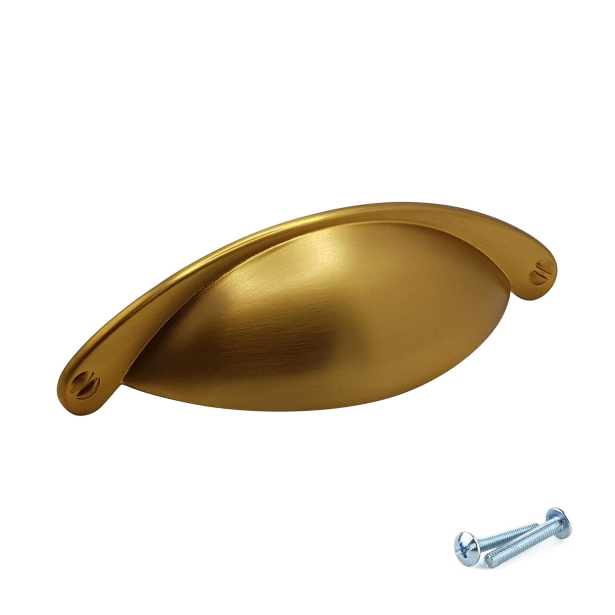 M4TEC Brushed Brass Cup Handle – Door, Drawer & Cupboard Pull (VD9 Series) - Bedrooms Plus
