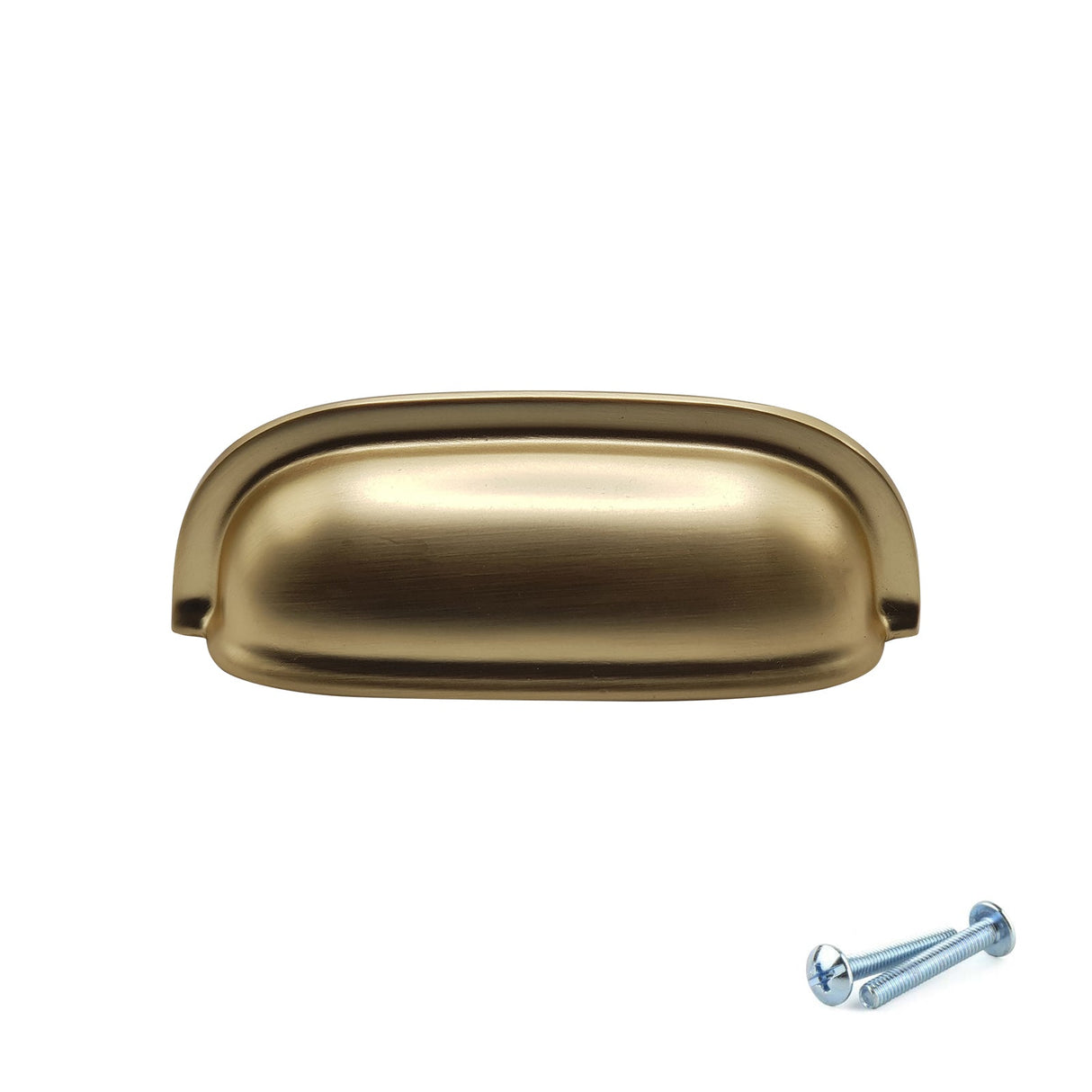 M4TEC Brushed Brass Cup Handles – VG5 Series (Pack of 10) - Bedrooms Plus