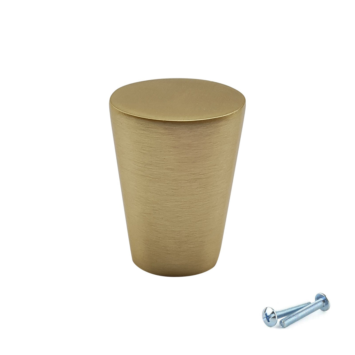 M4TEC Brushed Brass Cylinder Cabinet Knob – 20mm Drawer & Cupboard Door Handle VF5 Series - Bedrooms Plus