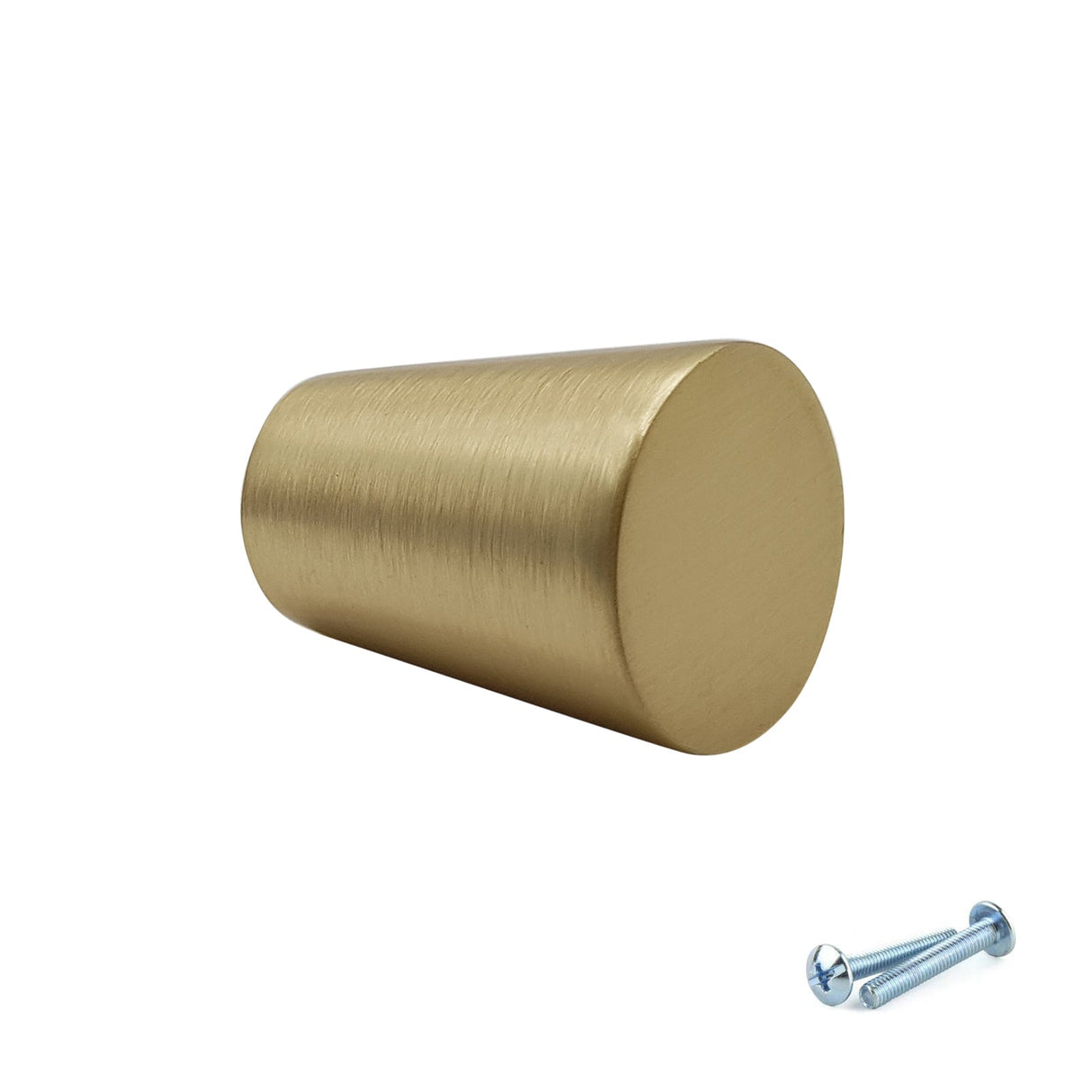 M4TEC Brushed Brass Cylinder Cabinet Knob – 20mm Drawer & Cupboard Door Handle VF5 Series - Bedrooms Plus