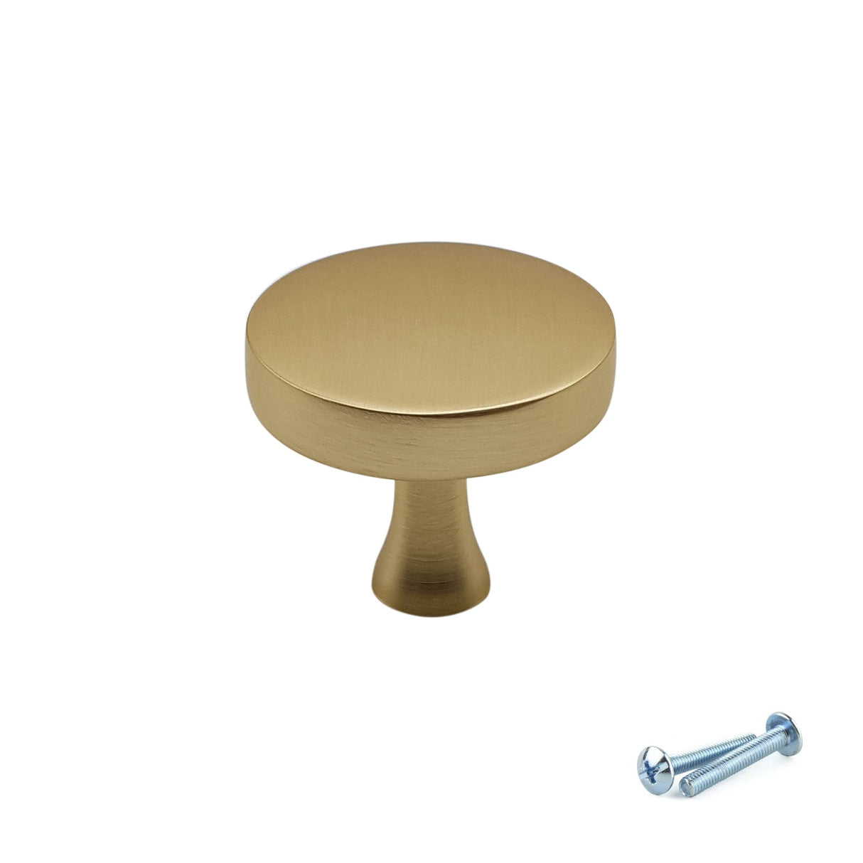 M4TEC Brushed Brass Knob Handle Door, Drawer & Cupboard VE3 series - Bedrooms Plus