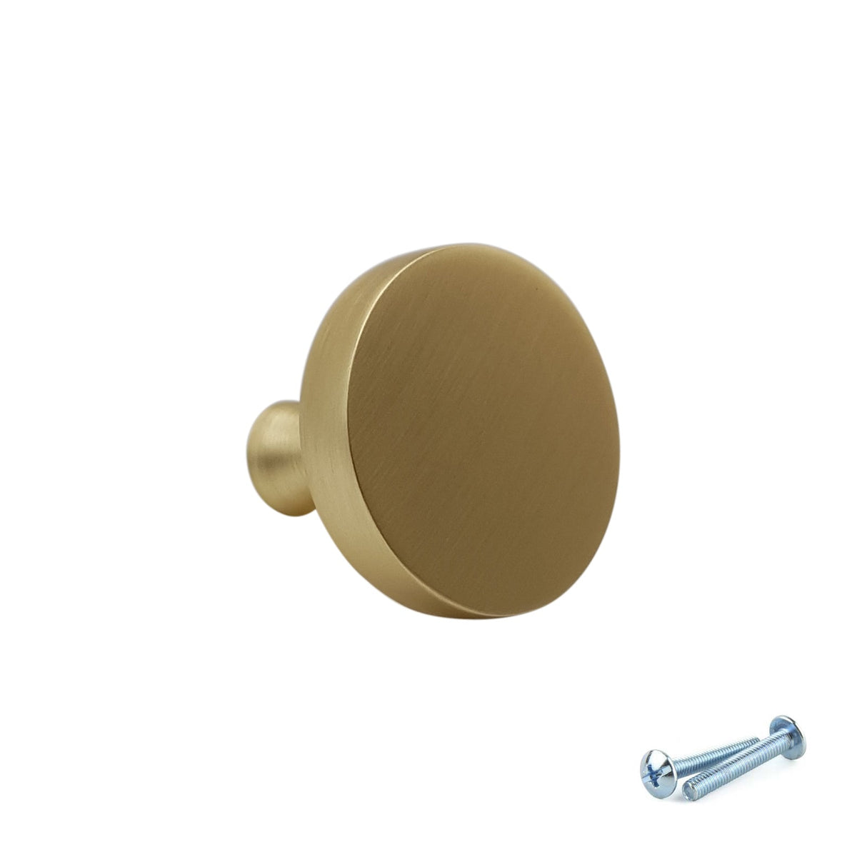 M4TEC Brushed Brass Knob Handle Door, Drawer & Cupboard VE3 series - Bedrooms Plus