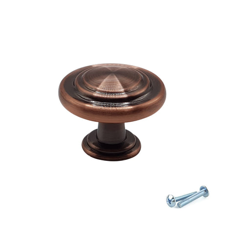 M4TEC Brushed Copper Knob Handle: VE7 series - Bedrooms Plus