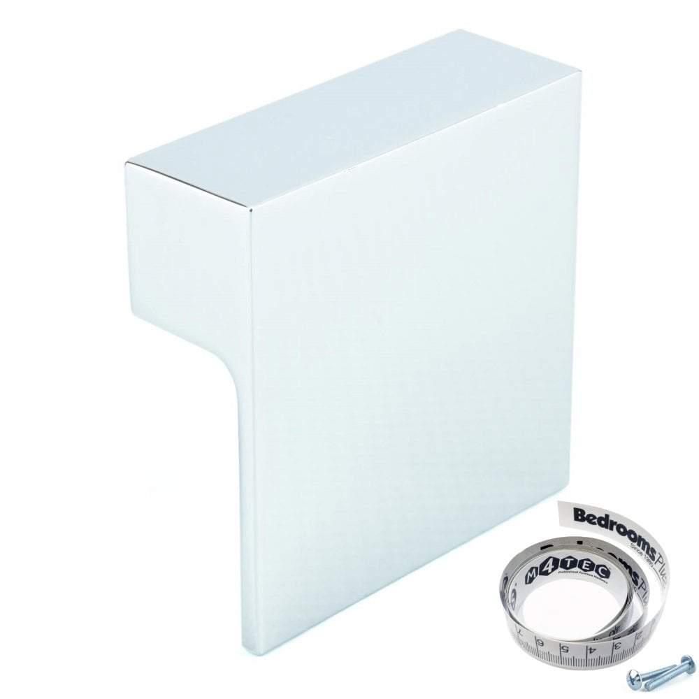 M4TEC Inverbeg Q6 Square Cupboard Knob Handle – Modern Polished Chrome or Stainless Steel Cabinet Handle - Bedrooms Plus