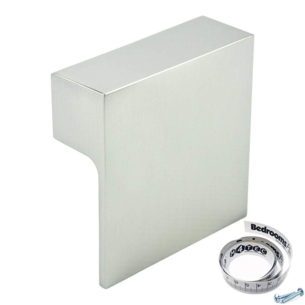 M4TEC Inverbeg Q6 Square Cupboard Knob Handle – Modern Polished Chrome or Stainless Steel Cabinet Handle - Bedrooms Plus