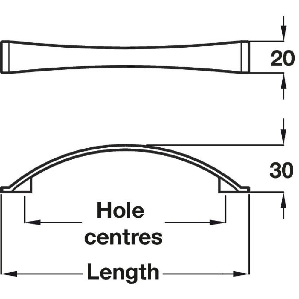 Odessa Chrome Cupboard Door Handle Avoch VA9 - Bedrooms Plus