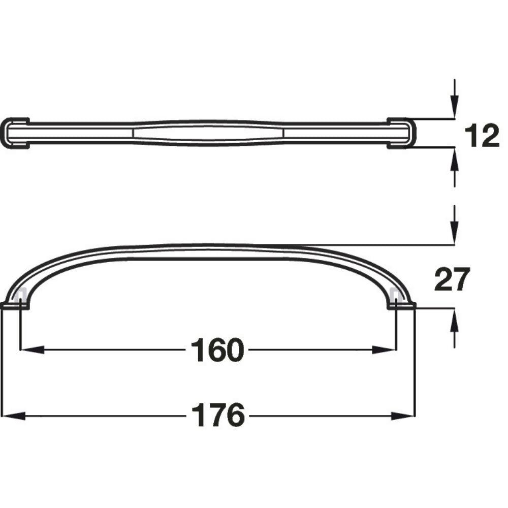 Odessa Slimline Cupboard Door Handle Balloch VB3 - Bedrooms Plus