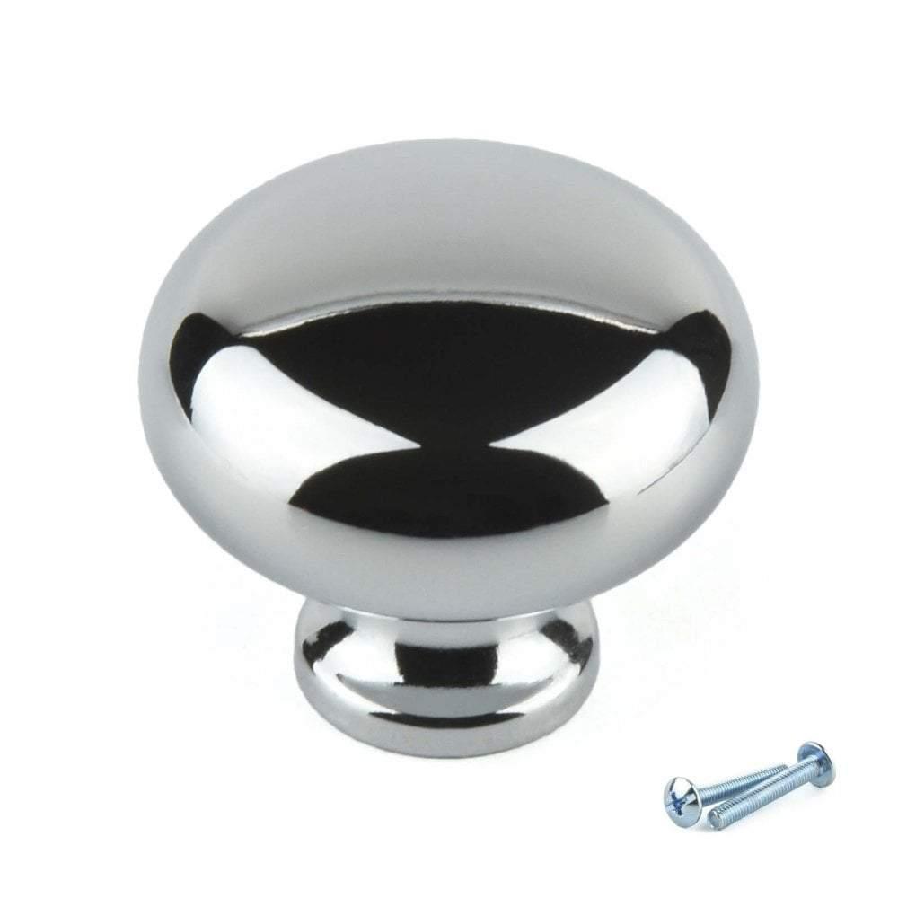 Polished Chrome Cupboard Knob Handle – M4TEC Dunoon C8 - Bedrooms Plus