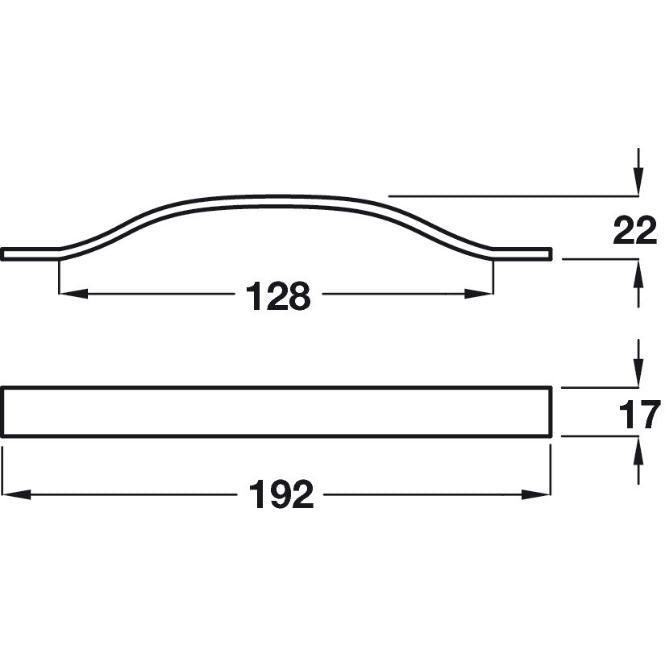 Polished Chrome & Nickel Cabinet Handle – M4TEC Turnberry L8 - Bedrooms Plus